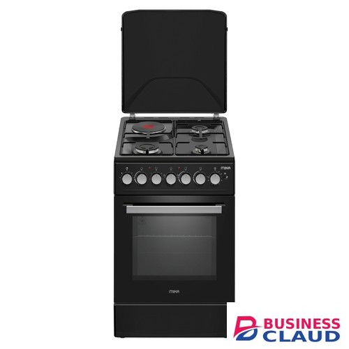 Mika MST5060P33EBL 3 Gas Pipe Burners 1 Rapid Hot Plate Cooker