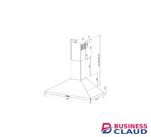 Von VBDP931MFX 90CM Built-in Chimney Hood