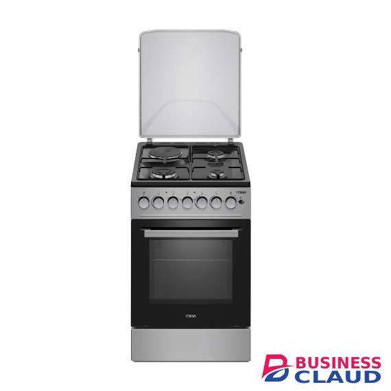 Mika MST5060P31ESL 3 Gas Pipe Burners 1 Rapid Hot Plate Standing Cooker