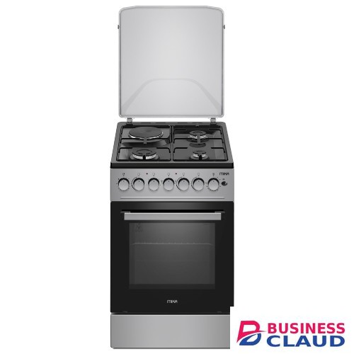 Mika MST5060P31ESL 3 Gas Pipe Burners 1 Rapid Hot Plate Standing Cooker