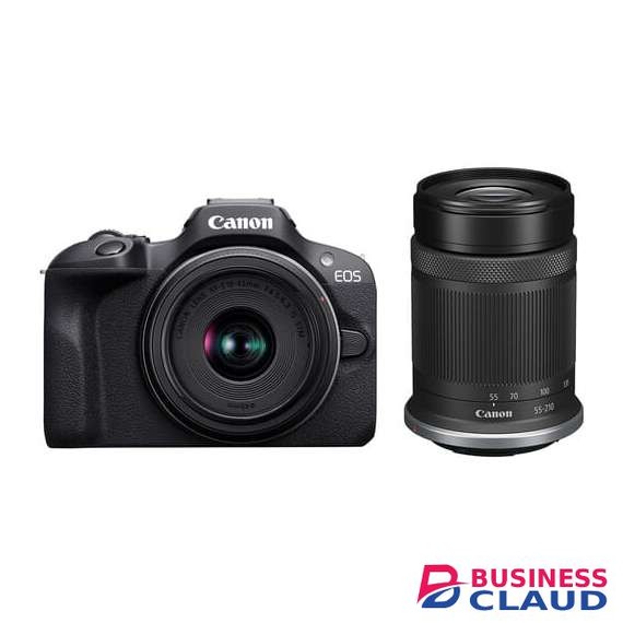 Canon EOS R100 Mirrorless Camera with 18-45mm Lens and 55-210mm Lenses Kit