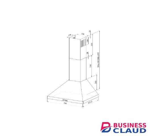 Von VBDP631MFK 60cm Built-in Chimney Hood