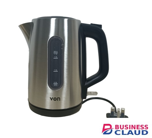Von VKCL17SDX 1.7L Stainless Steel Cordless Kettle