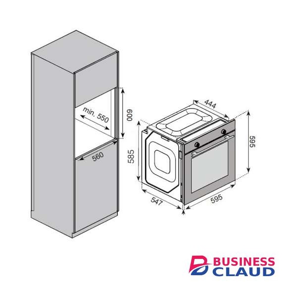 Mika MBV13083MGG 60cm 73L Built In Oven