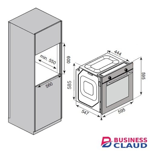 Mika MBV13081MBG 60cm 73L Built In Oven