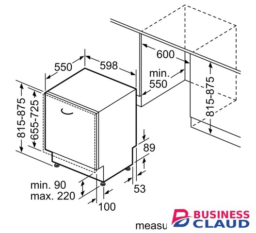 Bosch SMV26AX00M 12 Place Setting Built In Dishwasher