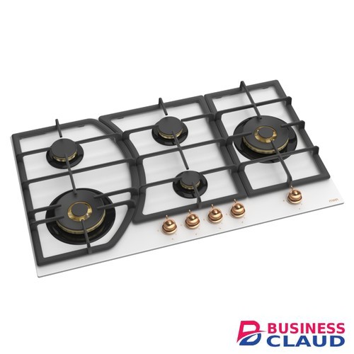 MIKA Built-In 90cm 5 Gas with 2 WOK BRASS SABAF Burner Gas Hob