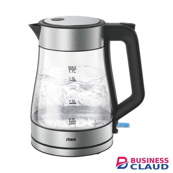 MIKA Kettle 1.7L Glass 360º Cordless Kettle
