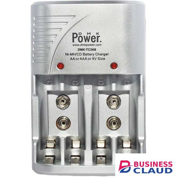 DMK-TC2A9 4 Slots Smart Rechargeable Charger for AA, AAA,9V Batteries