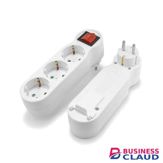 Tronic EC 1603 1-3 WAY EU Plug 2 Pin Power Strip