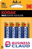 Kodak 4Pack AA Alkaline Batteries