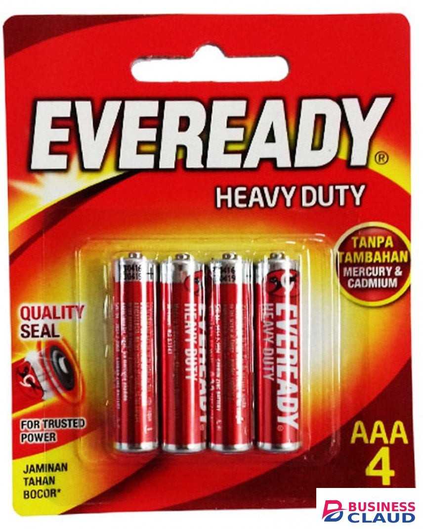 Eveready 1012BP4 AAA 80x4 Pack Red Battery