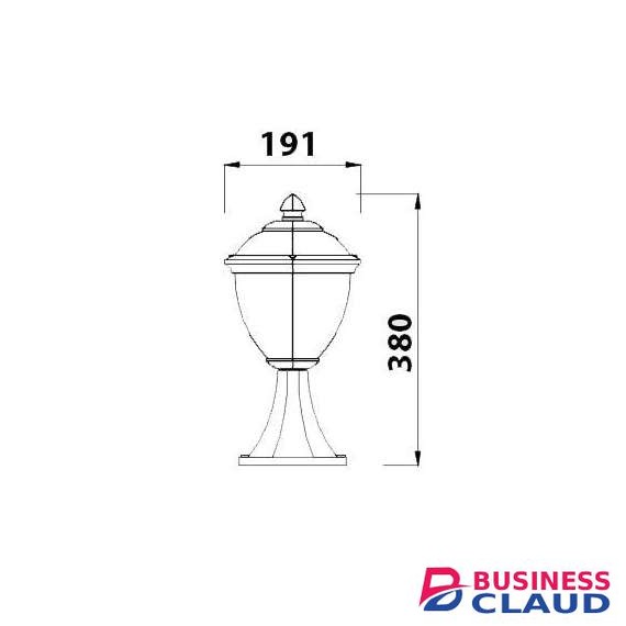 Tronic LL 502C-BK Outdoor Gate Lamp