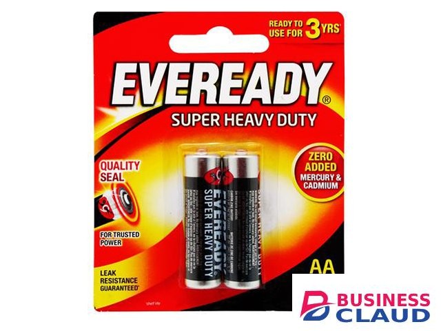 Eveready 1215BP2 AA 56x2 Pack Black Battery