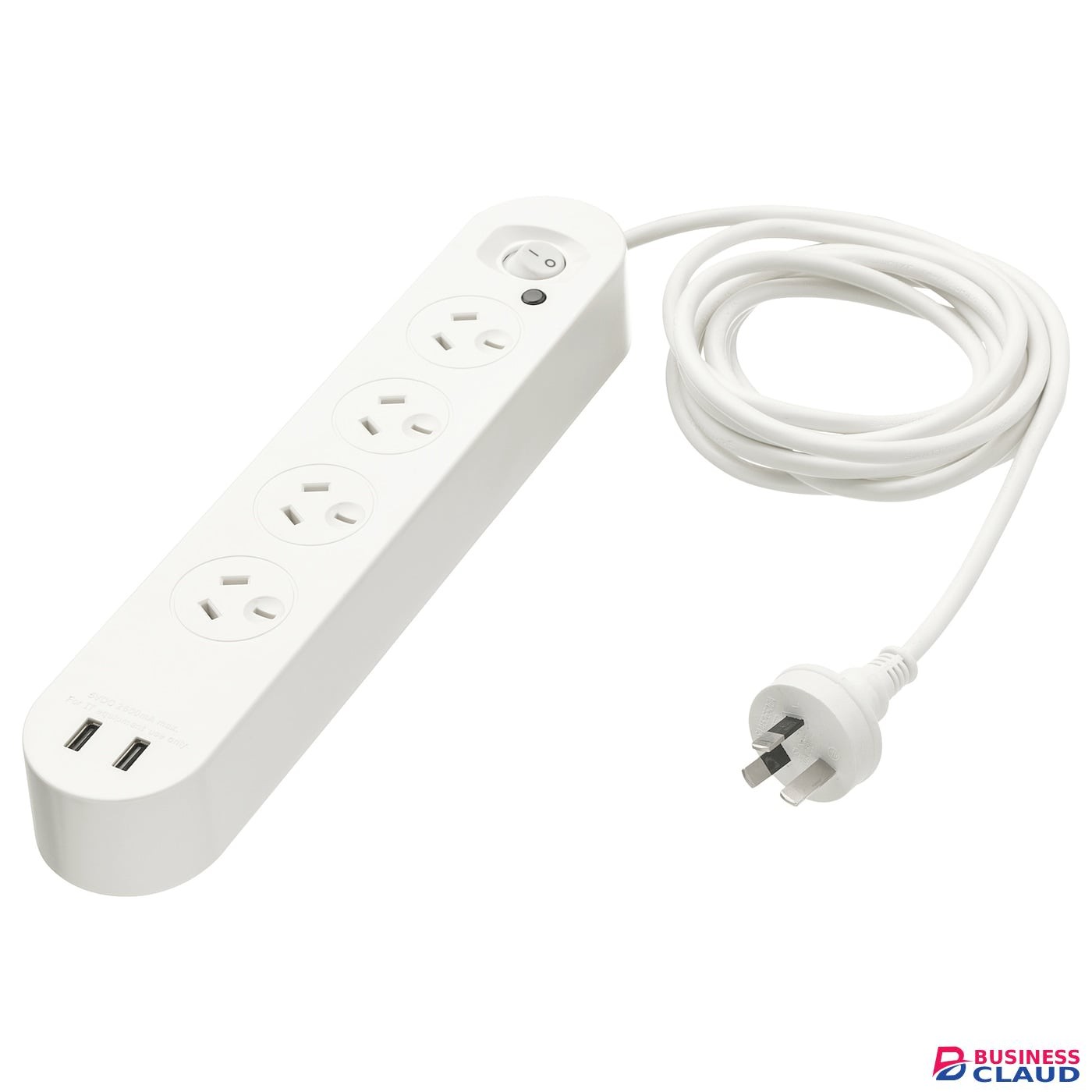PowerPoint 13A 4 Way with 2 USB Ports Power Extension