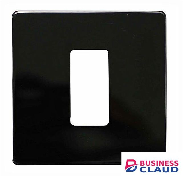Tronic SR TSNK-09 13A 1G Black Nickel Metal Switch Cover Plate