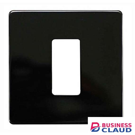 Tronic SR TSNK-09 13A 1G Black Nickel Metal Switch Cover Plate