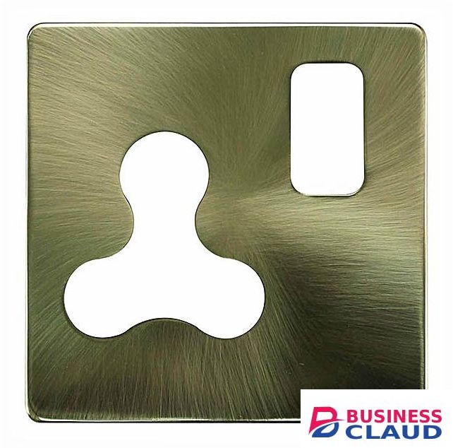 Tronic SR TTSB-11 15A Satin Brass Switch Socket Cover Plate