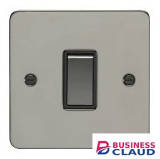 Tronic SR TSNK-01 1 Gang Black Nickel Metal Switch Cover Plate