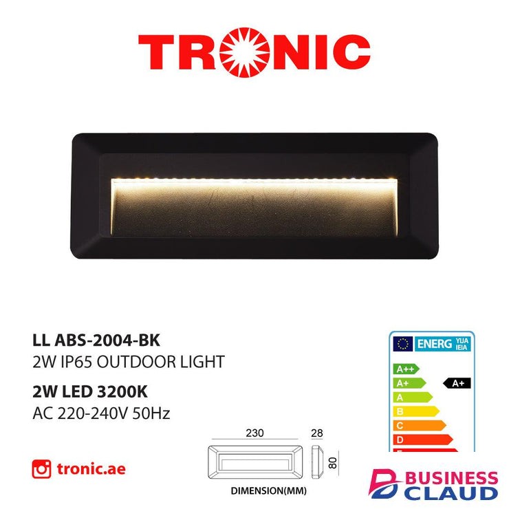 Tronic LL ABS-2004-BK Rectangular LED Step Light