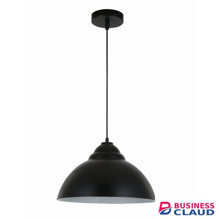 Tronic PL 7812-BK-WH Black Dome Hanging Light