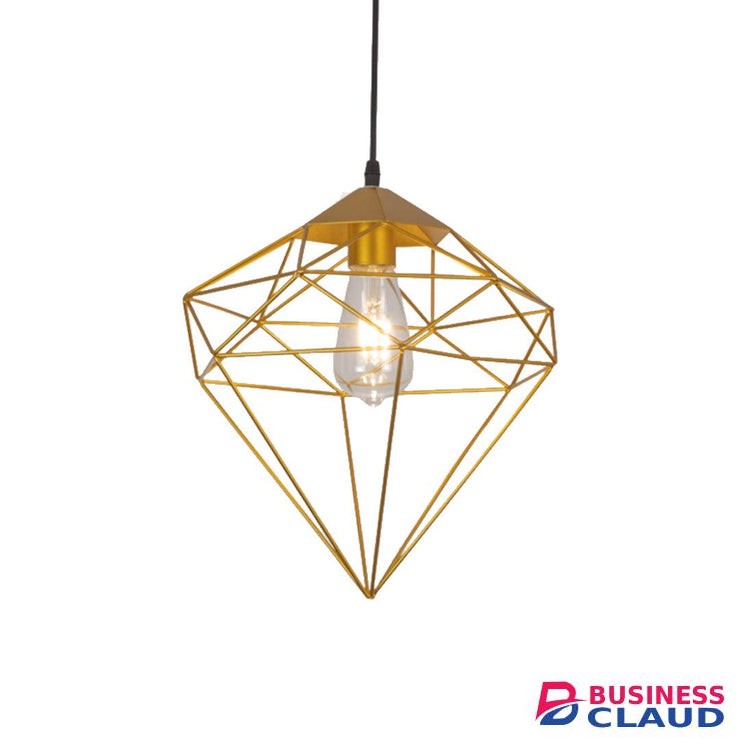 Tronic 8062-GO Gold Diamond Cage Pendant Lamp
