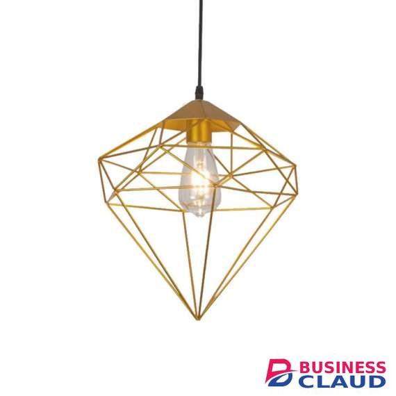 Tronic 8062-GO Gold Diamond Cage Pendant Lamp