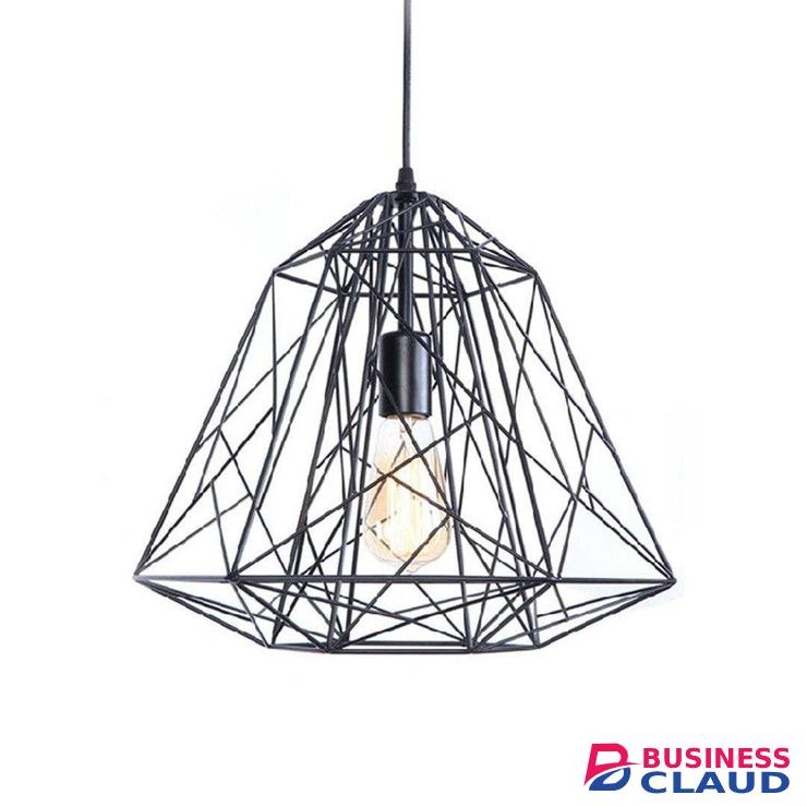 Tronic PL 1692-BK Vintage Industrial Caged Pendant Black
