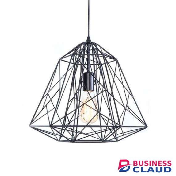 Tronic PL 1692-BK Vintage Industrial Caged Pendant Black