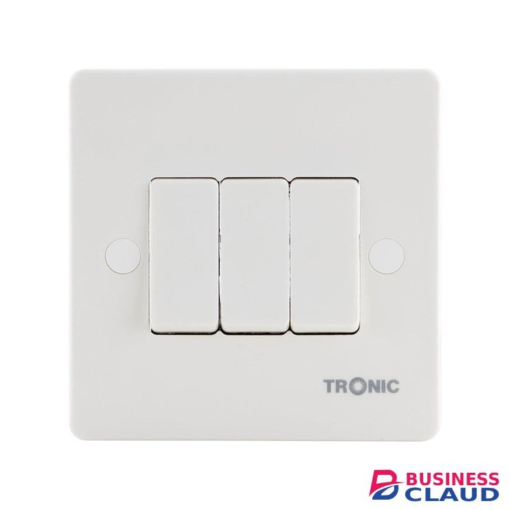 Tronic TRK 5131 Slim 3 Gang 1 Way Switch