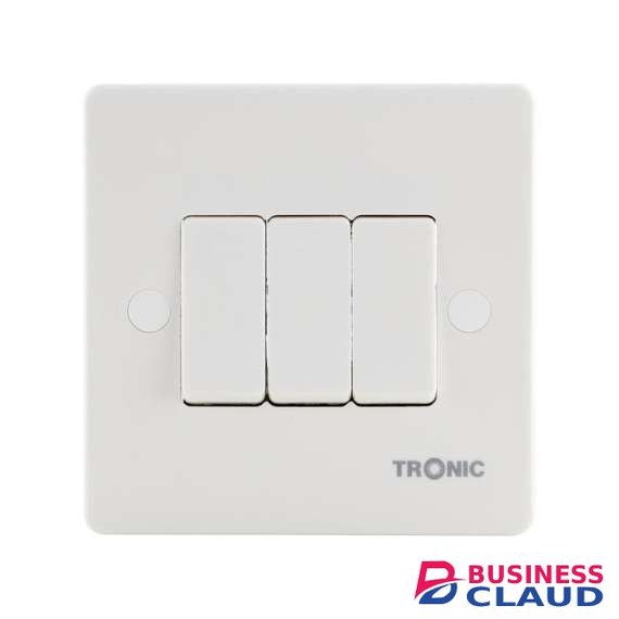 Tronic TRK 5131 Slim 3 Gang 1 Way Switch