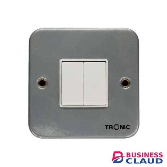 Tronic TM5122 Metal Clad 2 Gang 2 Way Switch