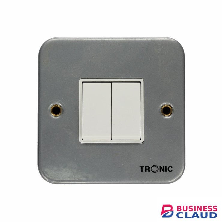 Tronic TM5122 Metal Clad 2 Gang 2 Way Switch