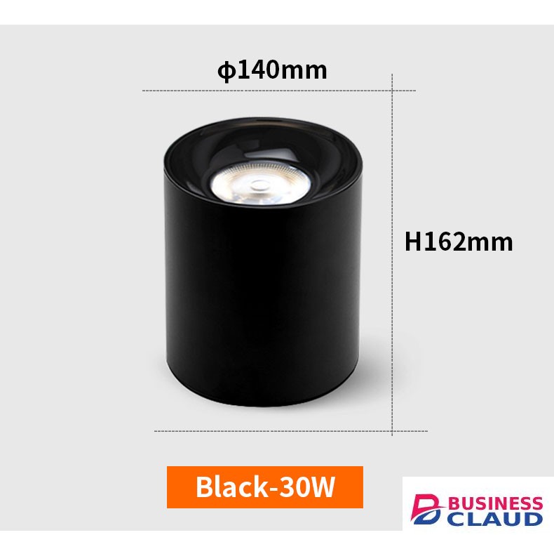 Illumat ILM0844LF LED 30W D90XH160MM 3000K Black Surface Downlight