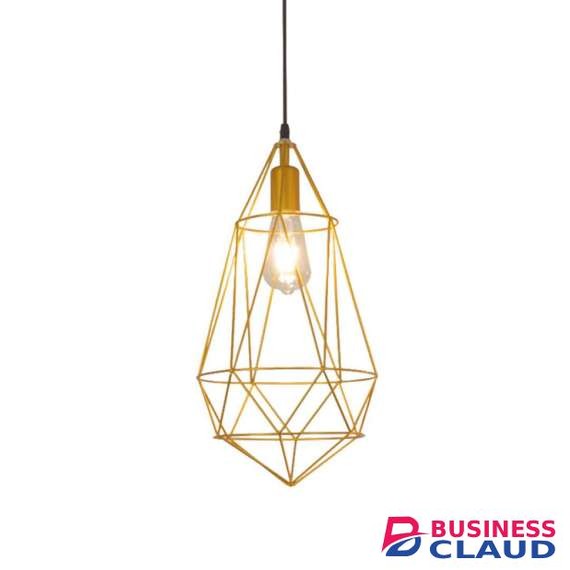 Tronic PL 8063-GO Gold Diamond Cage Pendant Lamp