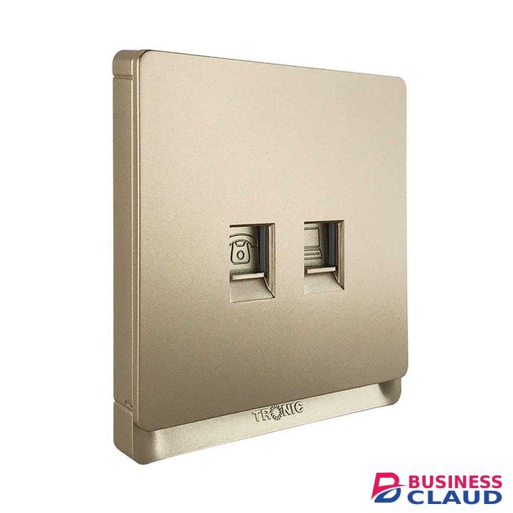 Tronic TD 5164-GO Gold Data And Telephone Socket