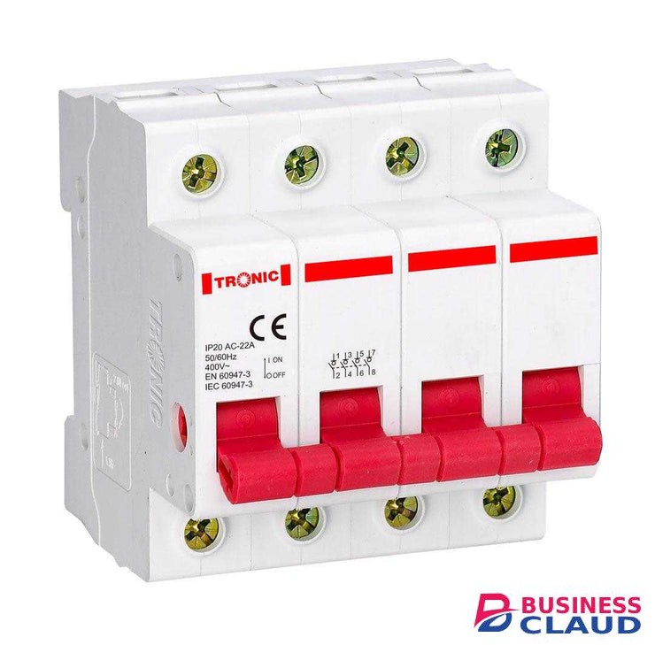 Tronic MC 6K20-04 20A MCB Four Pole