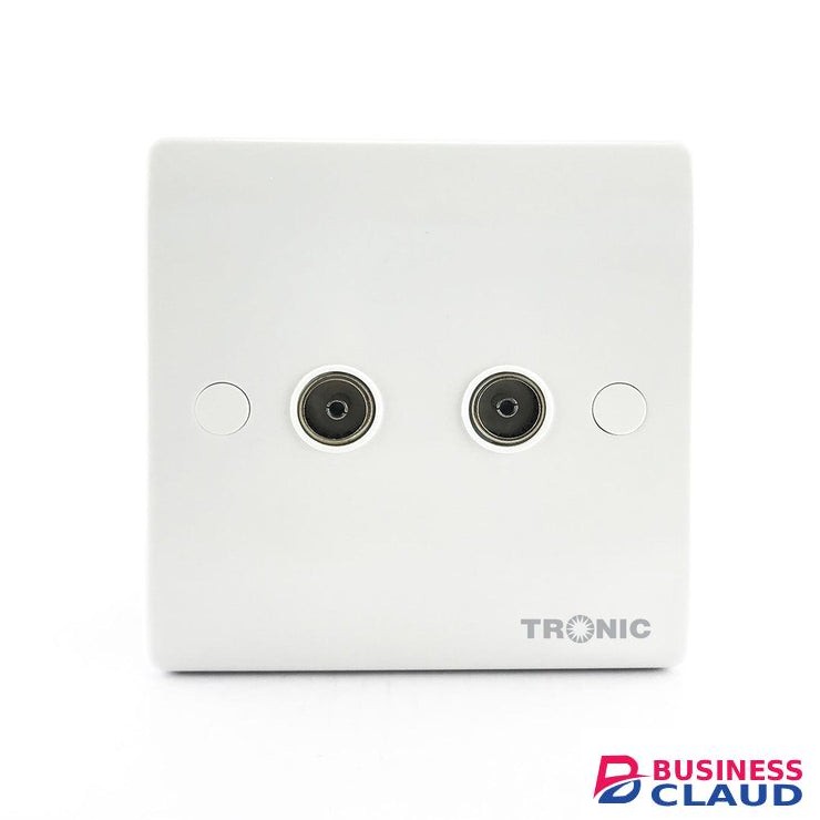 Tronic TRK 5322 Television Slim 2 Gang Socket