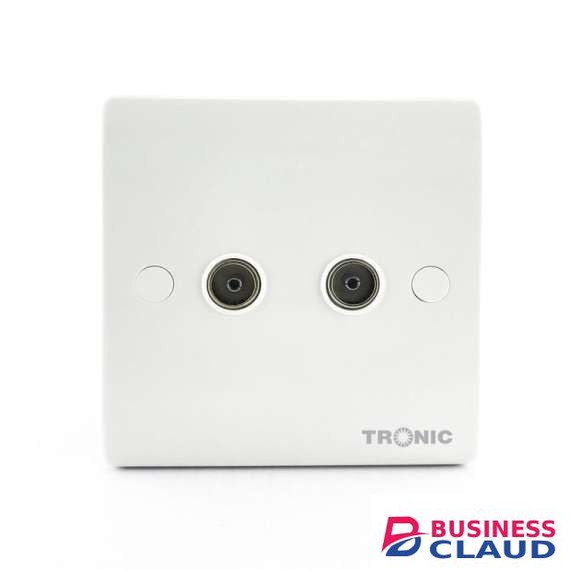 Tronic TRK 5322 Television Slim 2 Gang Socket