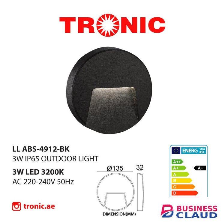 Tronic LL ABS 4912 BK Circular Curved LED Step Light