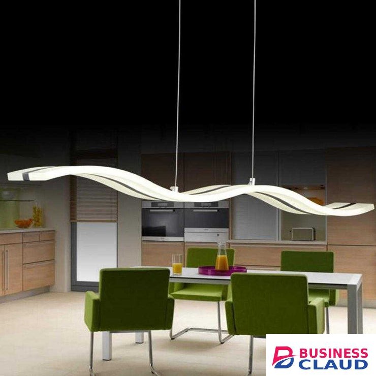 Tronic WH 011B-D0-49-30-DL Modern Acrylic LED Wave Pendant Light