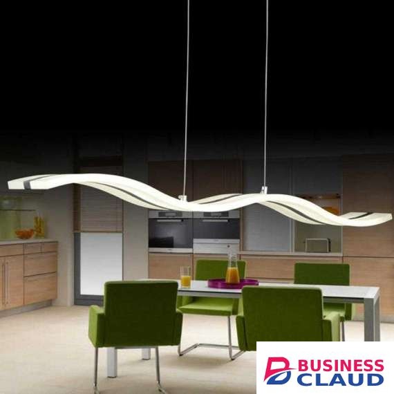 Tronic WH 011B-D0-49-30-DL Modern Acrylic LED Wave Pendant Light