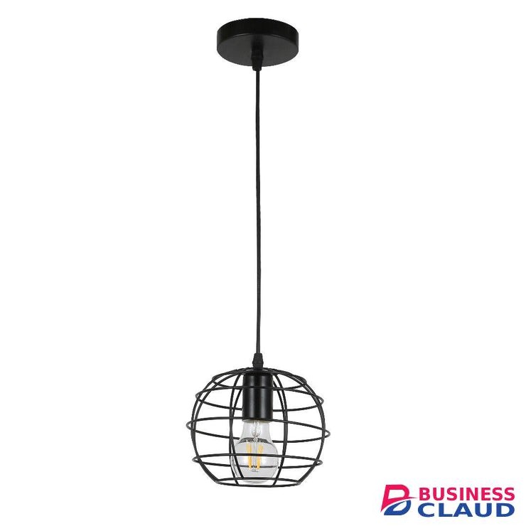 Tronic 7160-02-BK Retro Cage Pendant Light