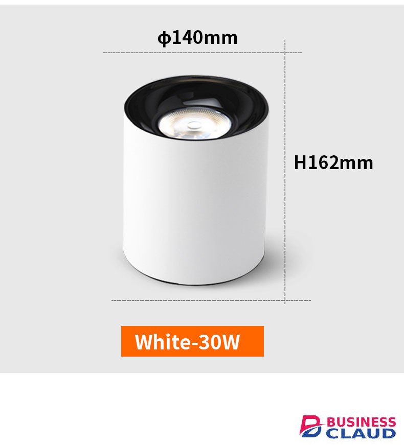 Illumat ILM0845LF LED 30W D90XH160MM 3000K White Surface Downlight