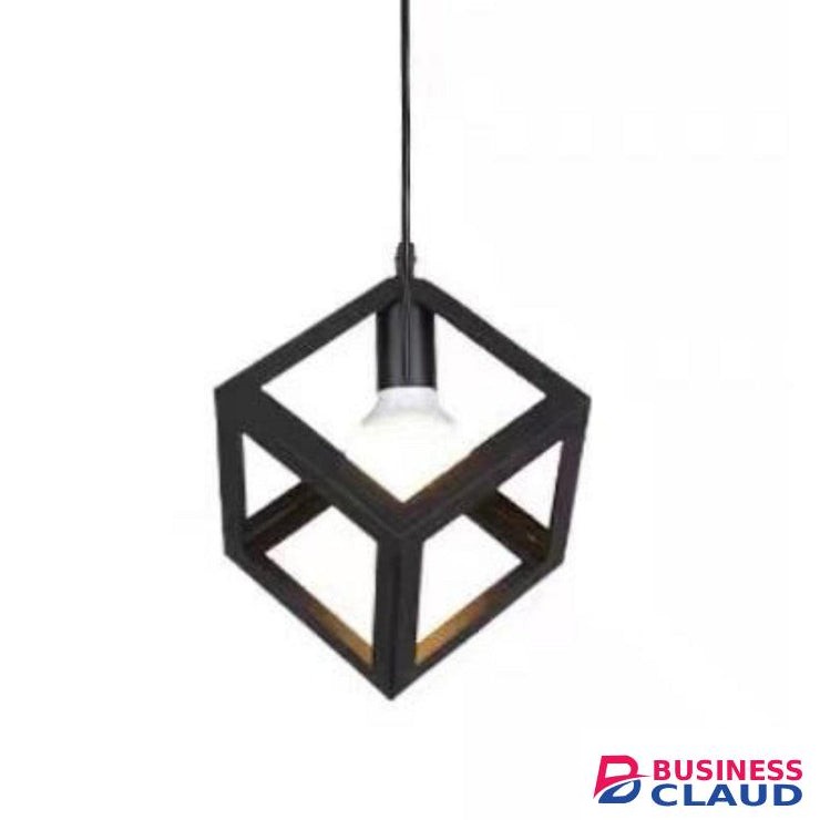 Tronic PL 7161-01-BK Black Square Cage Pendant Light