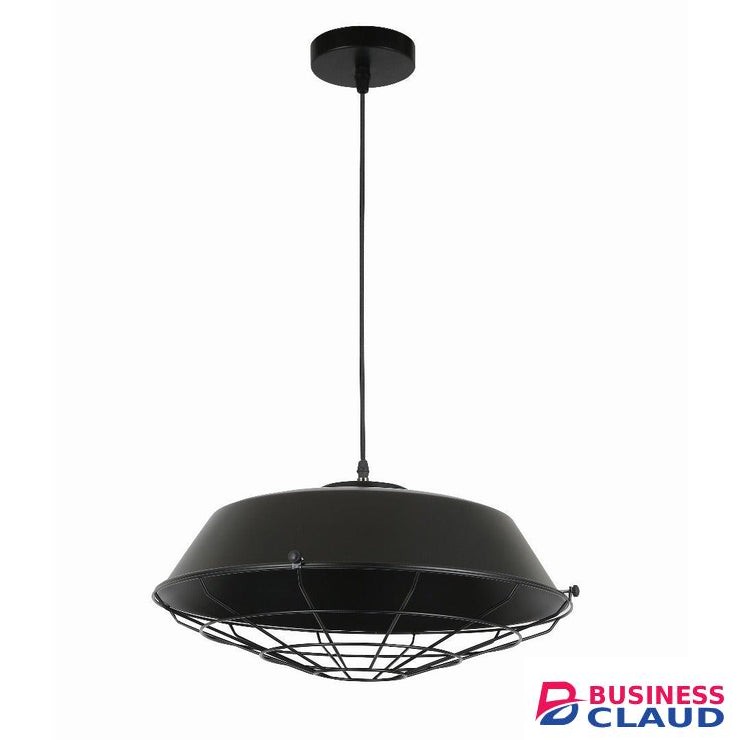 Tronic PL 7850-BK-WH Black Shade With Wire Mesh Pendant Light