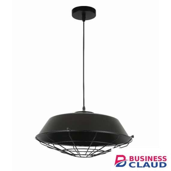 Tronic PL 7850-BK-WH Black Shade With Wire Mesh Pendant Light