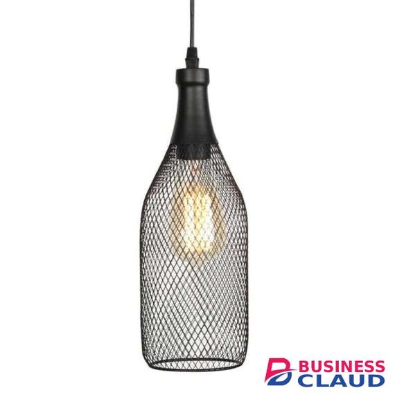 Tronic PL 7675-BK Wire Mesh Bottle Pendant Light