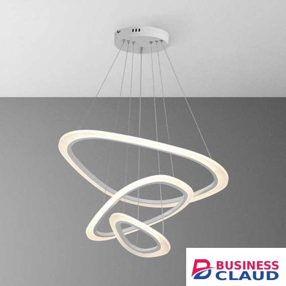 Tronic WH 2021-0405-TC Modern 3-Ring LED Pendant Light
