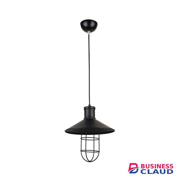 Tronic PL 8265-BK Black Vintage Pendant Glass Cage Light